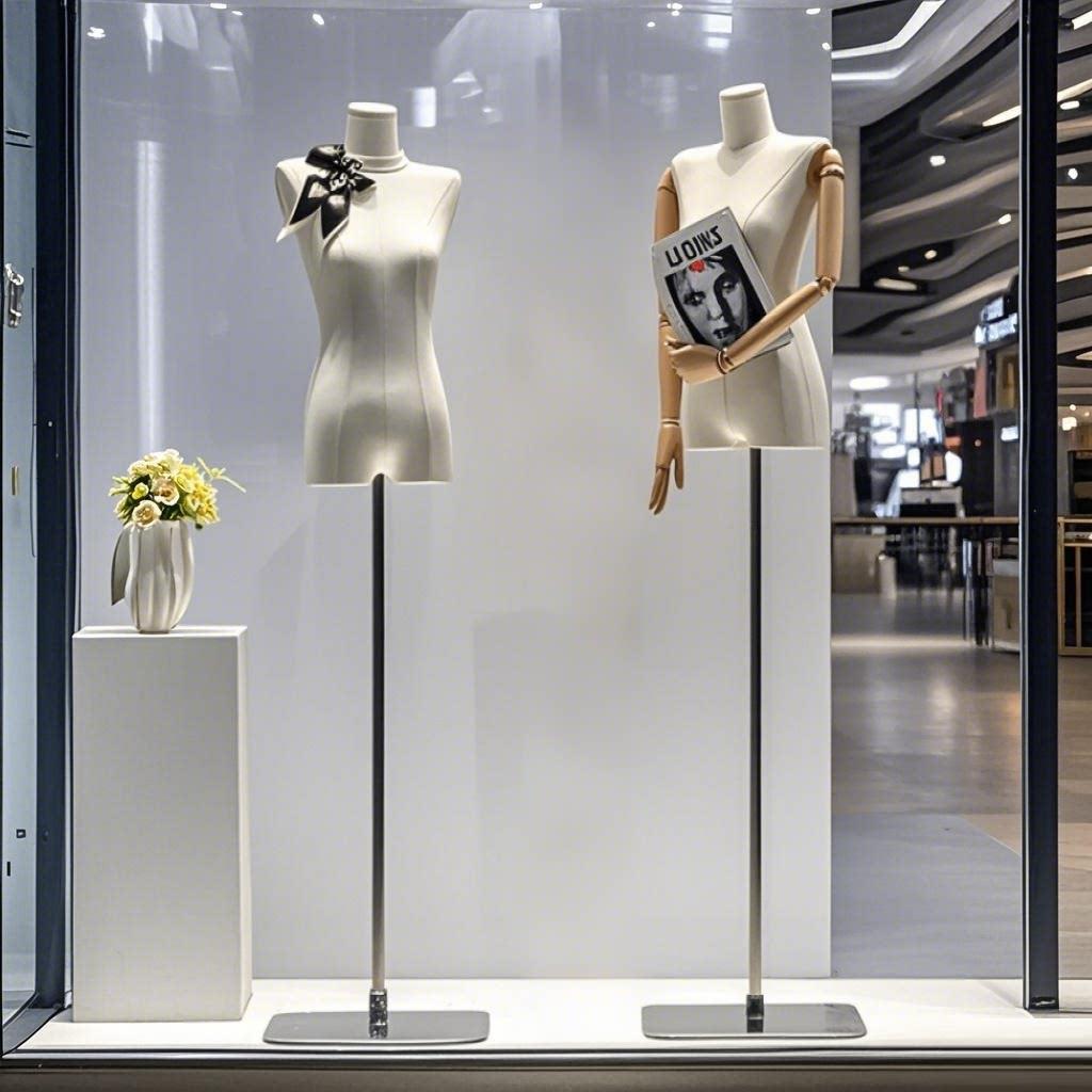 韩版平肩直角肩锁骨平胸模特道具女半全身服装店假人偶模特展示架
