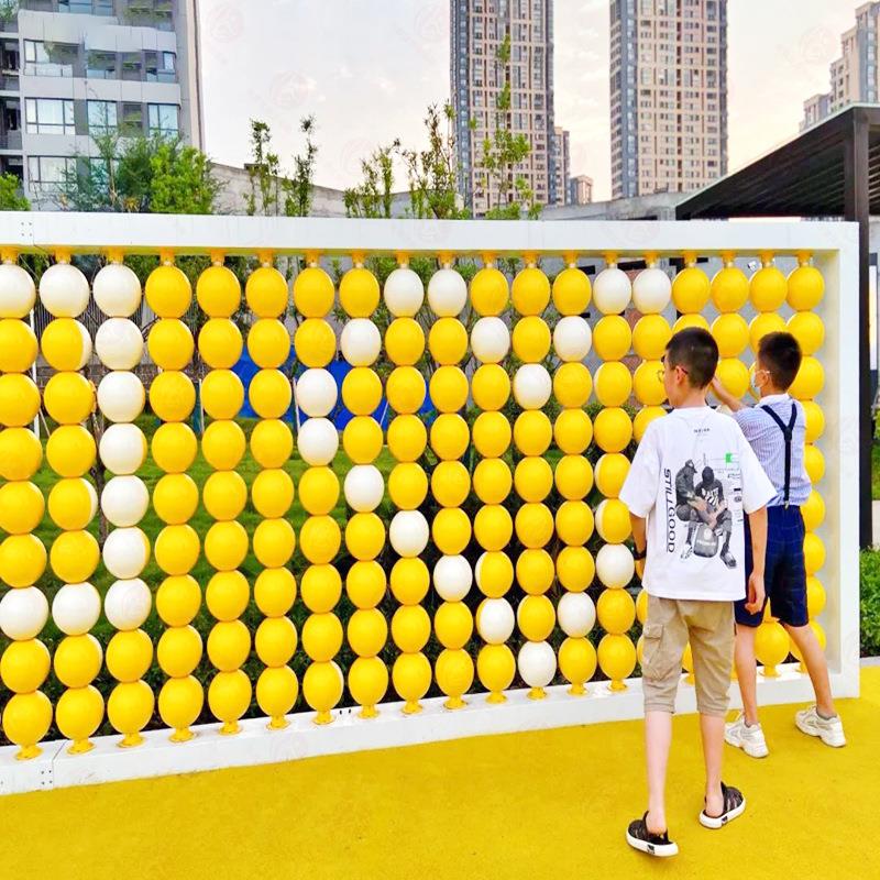 翻转20230819球网乐图翻转牌广告拼互动游乐设施商场趣味翻翻景红