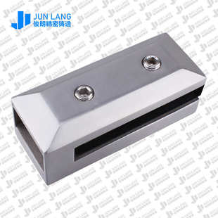 免开孔立柱楼梯护栏扶手配件 玻璃泳池夹 俊朗304新品 不锈钢侧装