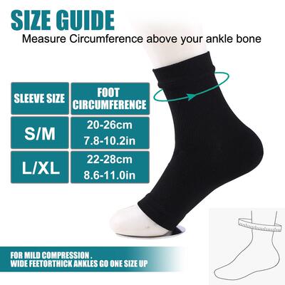 1Pair Neuropathy Socks Ankle Compression Sleeve for Women or