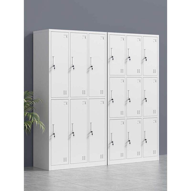 钢制更衣柜员工柜铁皮柜储物柜工厂宿舍车间带锁碗柜鞋柜存包柜漩