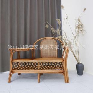 家用客茶几藤椅阳台休闲睡电话椅大真人藤民国真藤厅桌椅老人午中