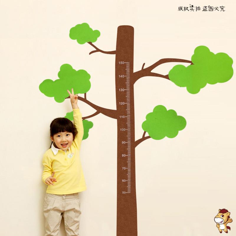 新款直销儿童身高贴 环保无纺布身高测量画 毛毡布身高贴 幼儿园