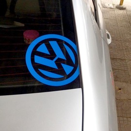 大众车标贴后窗贴朗逸朗行POLO高尔夫途观VW标记贴车身贴汽车贴纸