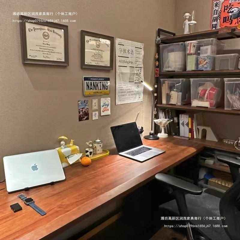 实木双人台式电脑桌电竞桌家用卧室两人并排长条大书桌卧室工作台,住宅家具,电脑桌,淘宝优惠券,粉丝福利购,淘宝优惠卷
