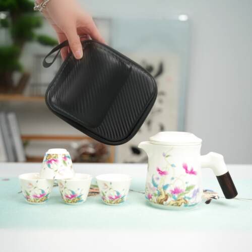 办公杯【虞美人】一壶+四杯-旅行茶具C0486