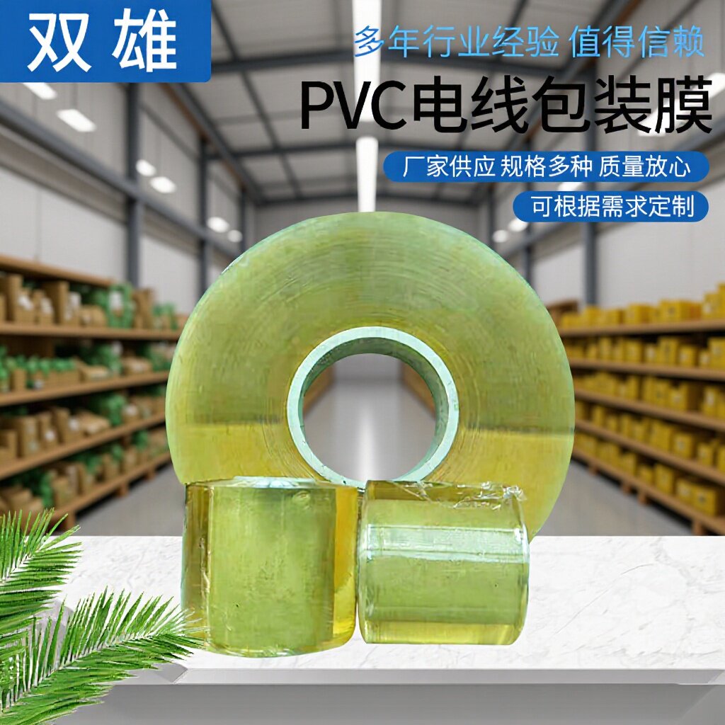 PVC电线包装膜工业拉伸缠绕膜自粘透明塑料PVC保护膜