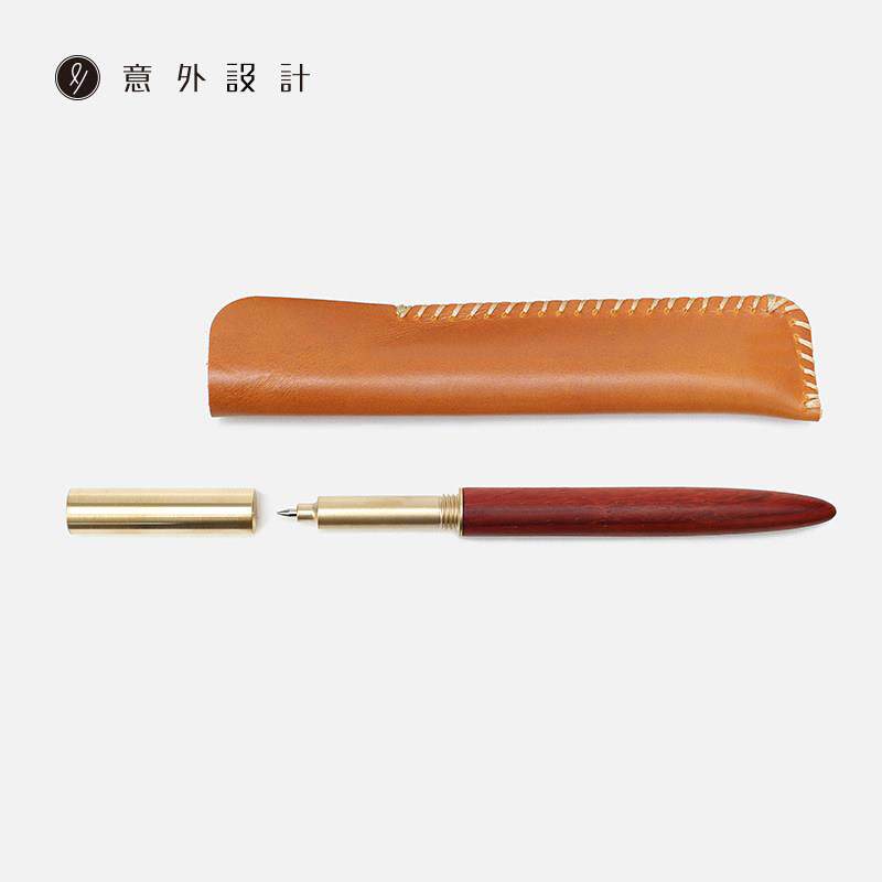 意外部装置计时光之笔01红花梨黄铜签字笔男士商务办公高档高颜值