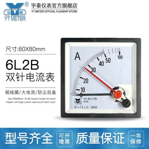 6L2B防爆电流表双针交流AC76交流ExebIIGb红针50/100/5Acp80 be80