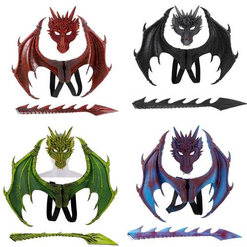 Dragon Mask Wing and Tail Kids Costume Kid Cosplay Wedding P