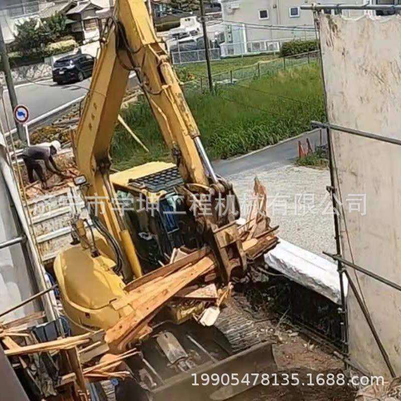 挖机夹木器抓木机6-8吨机械抓小挖机夹具小型抓钢机