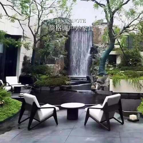 柚木防水防晒户外沙发休闲阳台庭院实木家具酒店民宿茶几室外防腐
