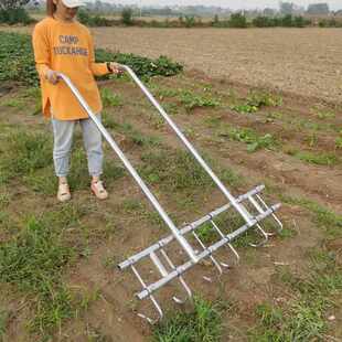 大蒜种植神器人力耙子多功能拉沟器栽蒜种花生开沟机农用起垄工具