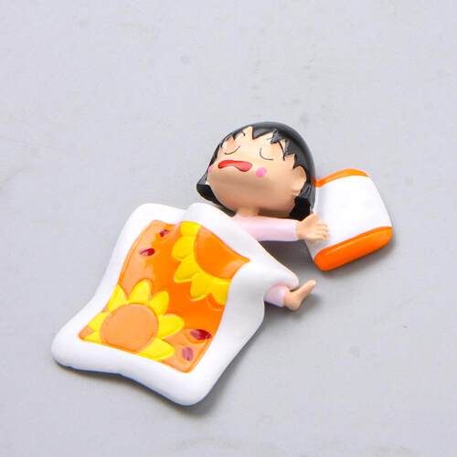 眠睡版萌妹子丸珍 M5-1 子头体立创意手办韩版磁扣冰贴吸磁贴手箱