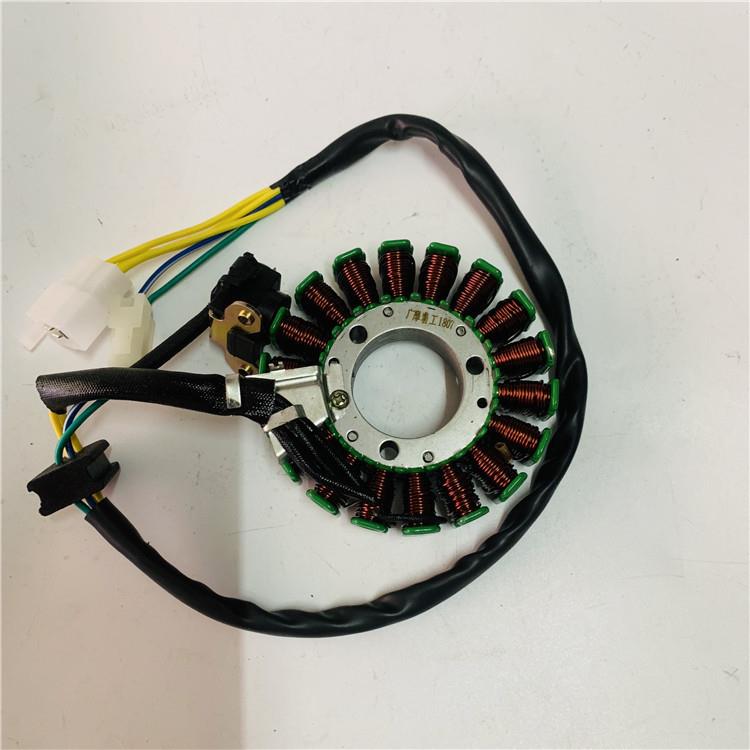 摩托车钻豹HJ125K-2EN125 GN125点火线圈总成GS125磁电机定子