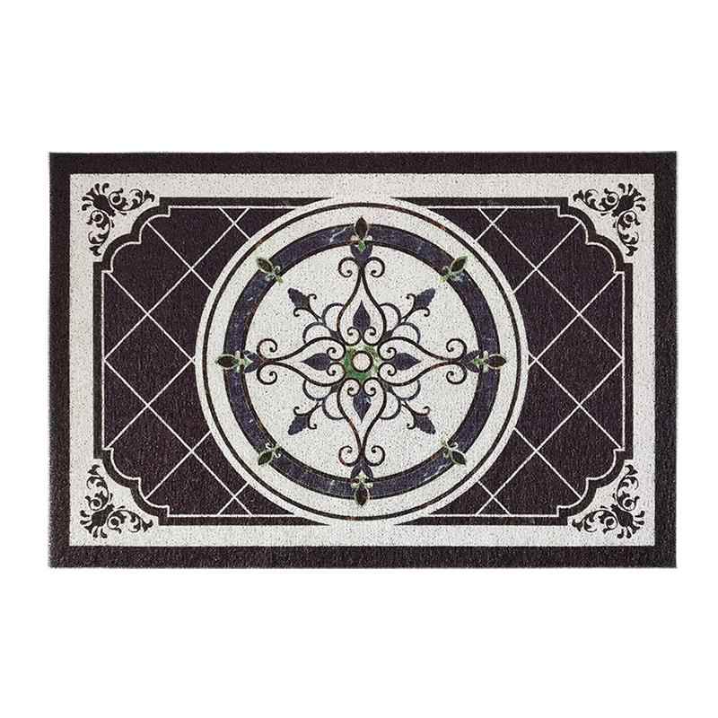 正品大理石砖花纹丝地圈毯 地花防滑入户进垫 地门地垫 蹭土垫室