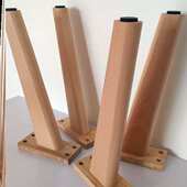 榉木实木桌腿茶几腿电视柜实木脚风家具脚腿木色简约桌脚首单立减