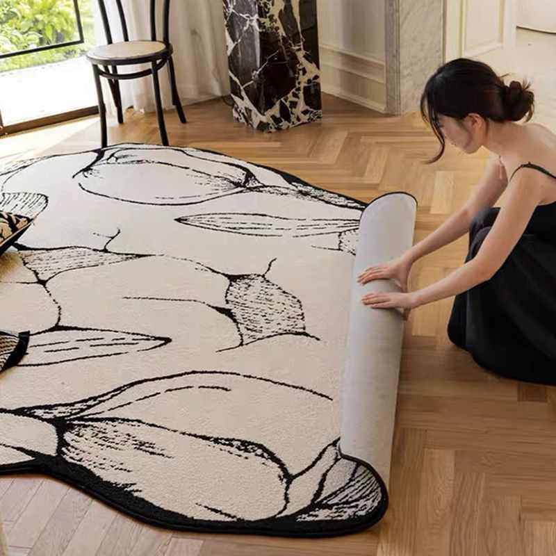 地毯奶油毯法式异形不规则奢现代轻客厅客厅风圈绒简约风沙发地毯,居家布艺,家用脚垫,淘宝优惠券,粉丝福利购,淘宝优惠卷