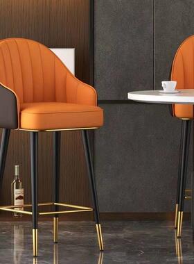 酒吧转椅现代简靠约背高脚吧凳前台收银椅轻FD365-6奢台椅家用旋