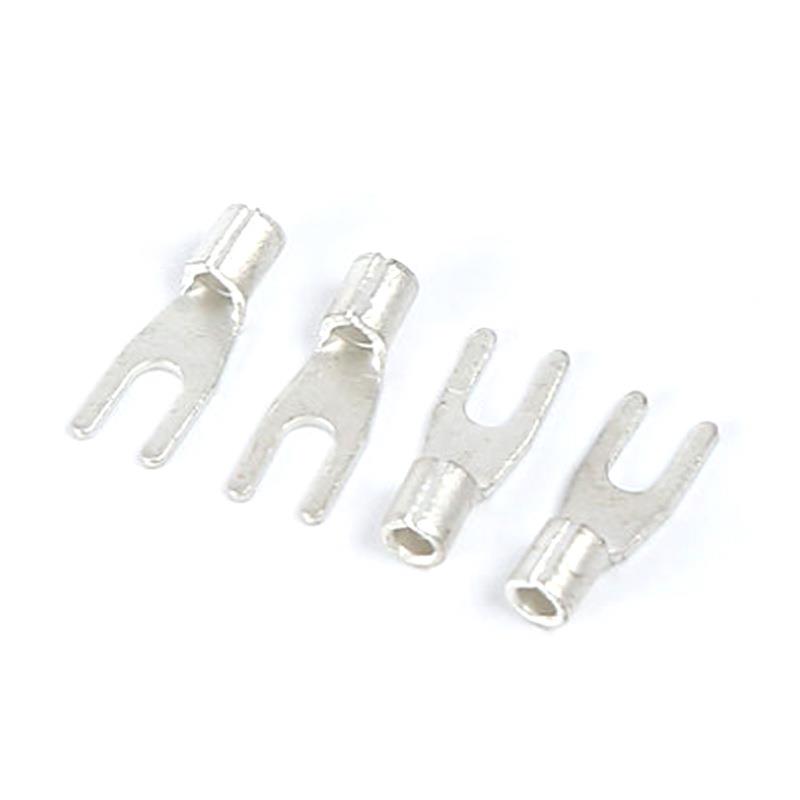 铜叉型冷压接4线端子紫铜线耳OT5UT0EPV./1/1.5/2.5/4/6-3//5/6/8