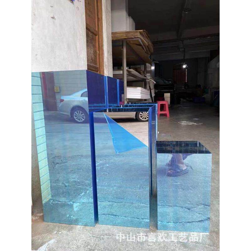 亚克路装饰引橱窗方柱水晶摆件路力婚庆力亚克婚礼透明引婚礼道具