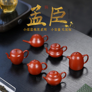 孟臣小品原矿皱皮朱泥西施茶壶密文代发茶具一件壶泡茶壶