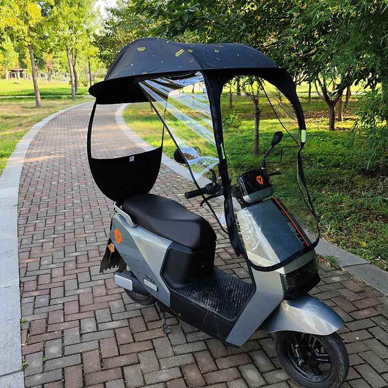 电动车雨棚蓬中小型电瓶自行车棚可拆卸遮阳伞防晒遮雨挡风罩加厚