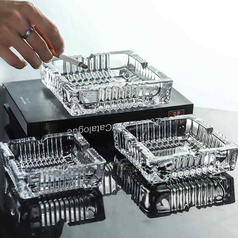 欧式烟灰缸创意个性水晶玻璃时尚小号家用大号烟缸客厅办公室酒店