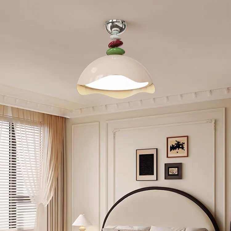 法式奶油风蛋壳现代简约卧室灯中古书房餐厅主卧儿童房护眼吸顶灯,家装灯饰光源,智能吸顶灯,淘宝优惠券,粉丝福利购,淘宝优惠卷
