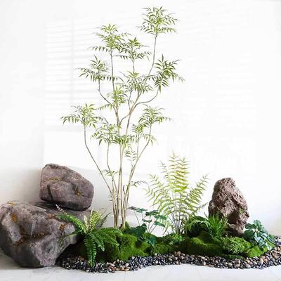 仿真绿植十大功劳盆栽室内客厅装饰诧寂风大型假植物落地摆件