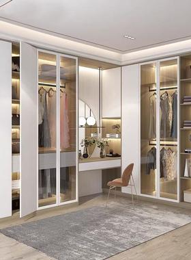 艾然家居全屋衣柜定约衣帽间现代简一门66035到顶衣制柜卧室衣橱