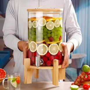 耐高温玻璃收纳罐泡酒瓶带龙头家用泡酒玻璃罐可乐饮料密封罐