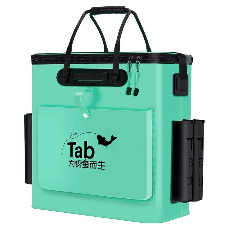 Tab活鱼桶鱼护桶钓鱼桶新款鱼箱多功能加厚钓鱼水桶折叠装鱼桶