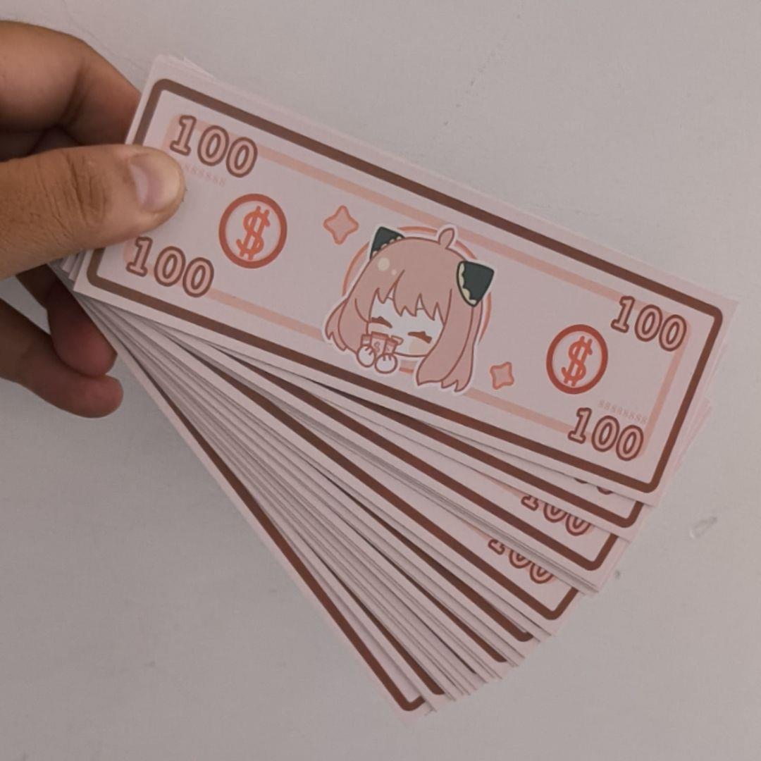 间谍过家家阿尼亚原创纸币无料漫展同人动漫周边钱币恶搞礼物周边