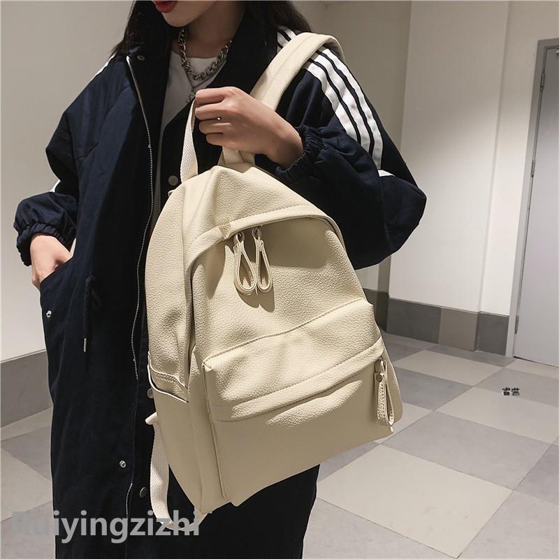 书包女韩版原宿ulzzang高中大学生初中学生简约百搭校园双肩背包