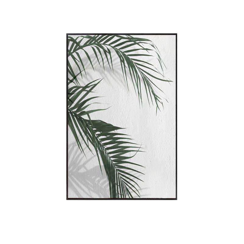 北欧绿植装饰壁画现代简约客厅玄关清新芭蕉叶绿植沙发背景壁画