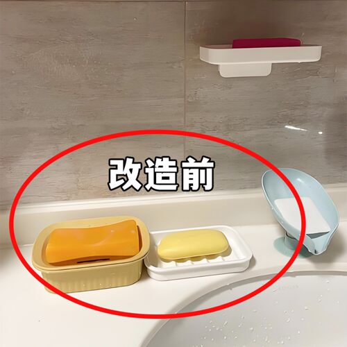 新款枪灰色波浪肥皂架沥水托盘台面台式浴室肥皂盒收纳卫浴置物架