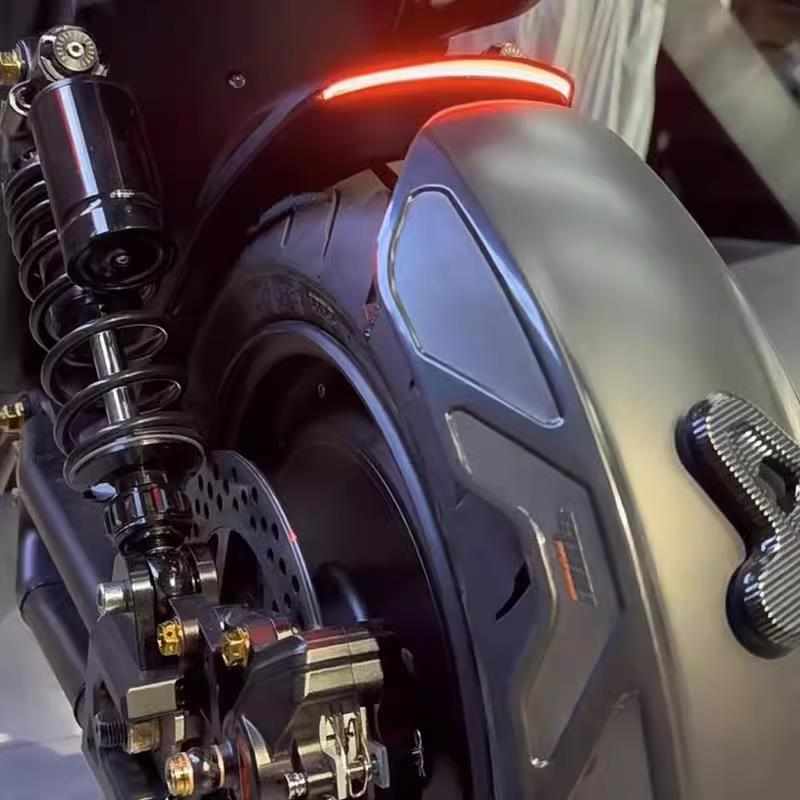 适用小牛挡泥板九号M95机械师MzmixF2Z110带灯改装平叉大轮胎后盾