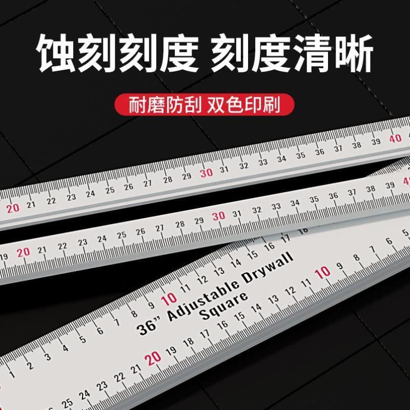 多功能组合角度尺90度45二合一高精度万用木工活动角尺划线丁字尺图片