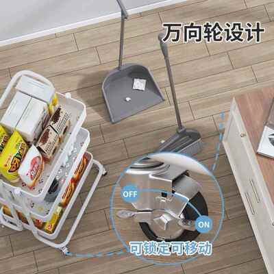 Kitchen storage rack bathroom Shelf Trolley iron shelves