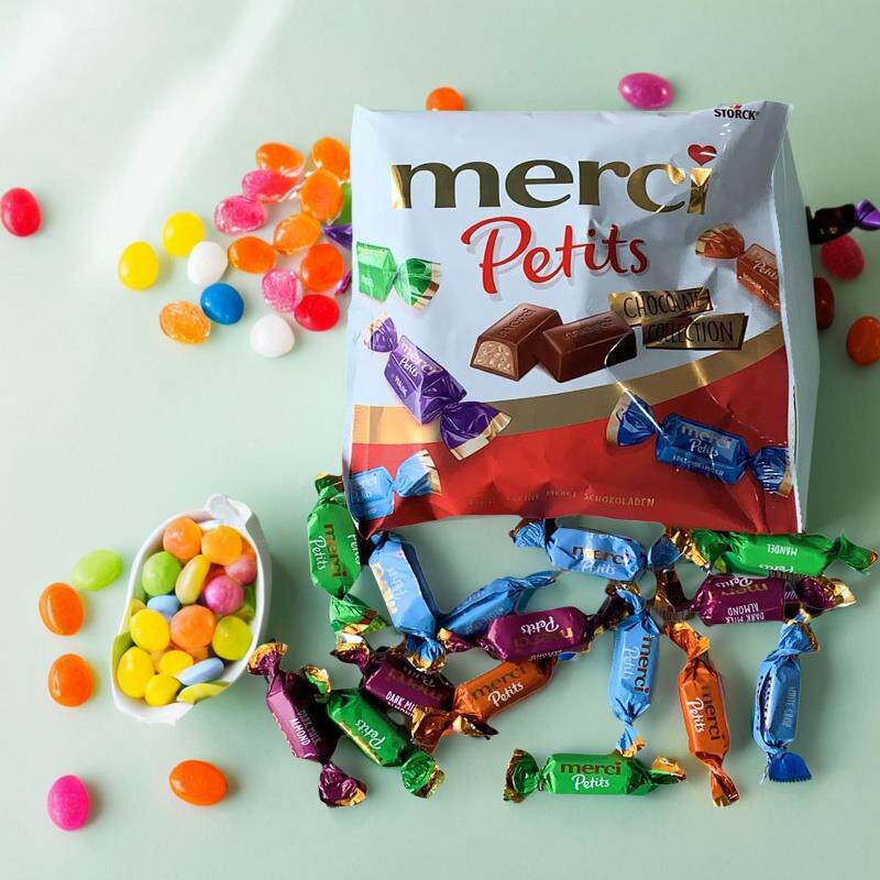 merci密思迷你巧克力糖果什锦牛奶巧克力袋装零食125g德国进口品