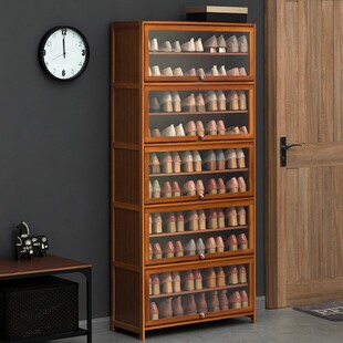 门口鞋柜高款立式入户柜一体门外走廊用极窄家用鞋架子多层带门