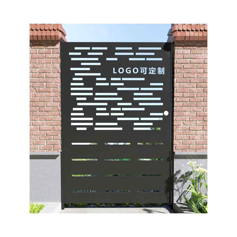 铝合金户外铁艺门庭院门单双开不锈钢别墅花园院子小门围墙栅栏门