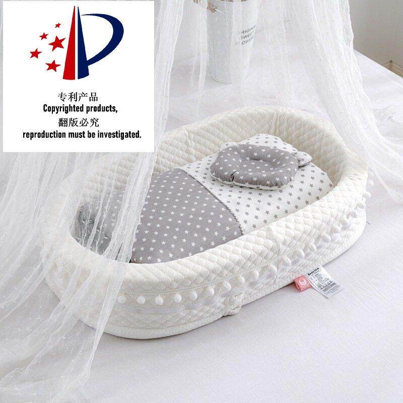 亚马逊工厂婴儿床边防护婴儿摇篮床便携式婴儿窝可拆洗婴儿躺椅