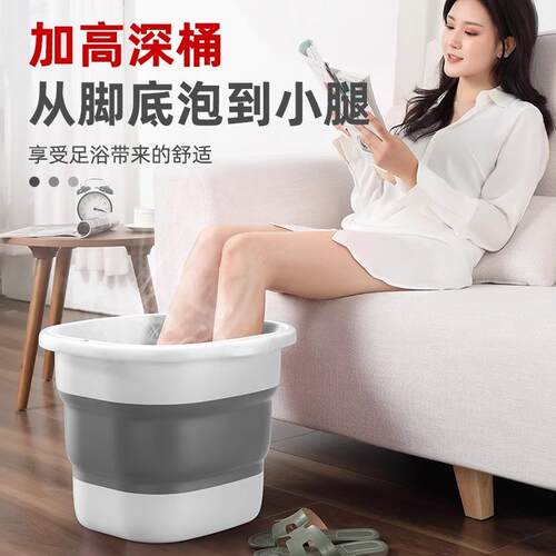 Portable silicone foldable basin for washing face, washing v