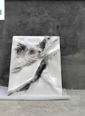 创意肌理石头墙饰壁饰商场壁挂装饰品现代酒店墙上挂饰雕塑壁饰