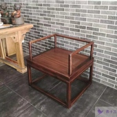 新中式 盘腿打坐椅禅修椅大禅椅北榆木太师椅原木色实木圈椅榆木