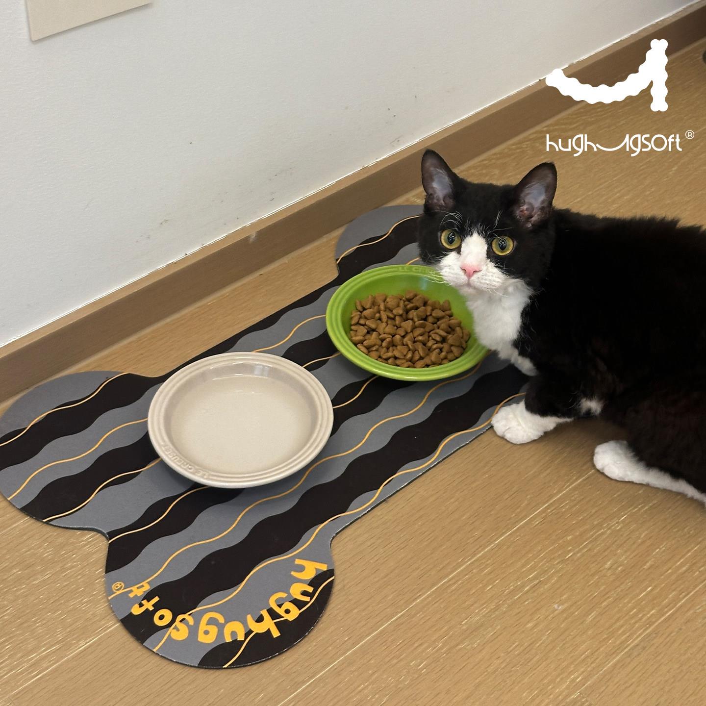 hughugsoft 宠物餐垫猫狗碗垫吸水防滑加厚硅藻泥吃饭垫子餐垫