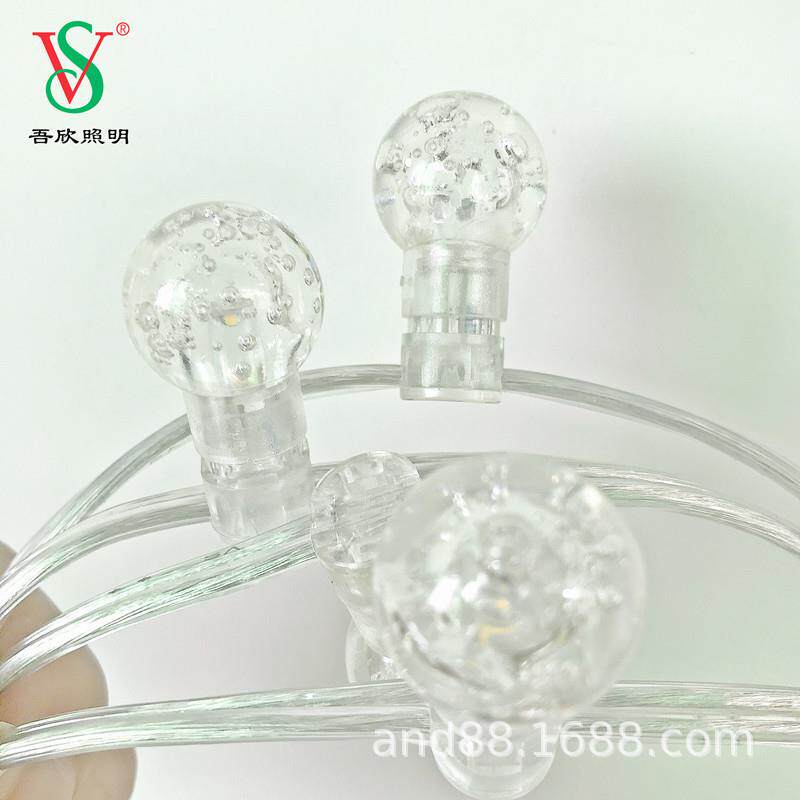 厂家直销LED水晶串圆球灯节日装饰诞星星圣彩NMA小灯