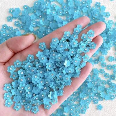Cute Color Flower Nail Jewelry Charms 3D Transparent